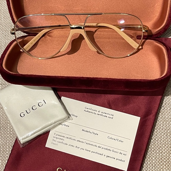 SOLD BNWT Ladies Gucci Eyeglasses Aviator-style- - Picture 15 of 16
